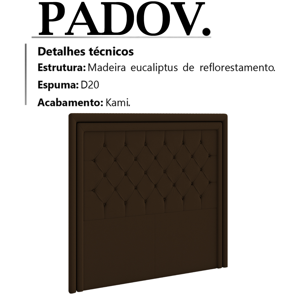 Cabeceira Solteiro 90 cm Padov Veludo SL 942 Peer