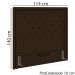 Cabeceira Solteiro 90 cm Padov Veludo SL 942 Peer