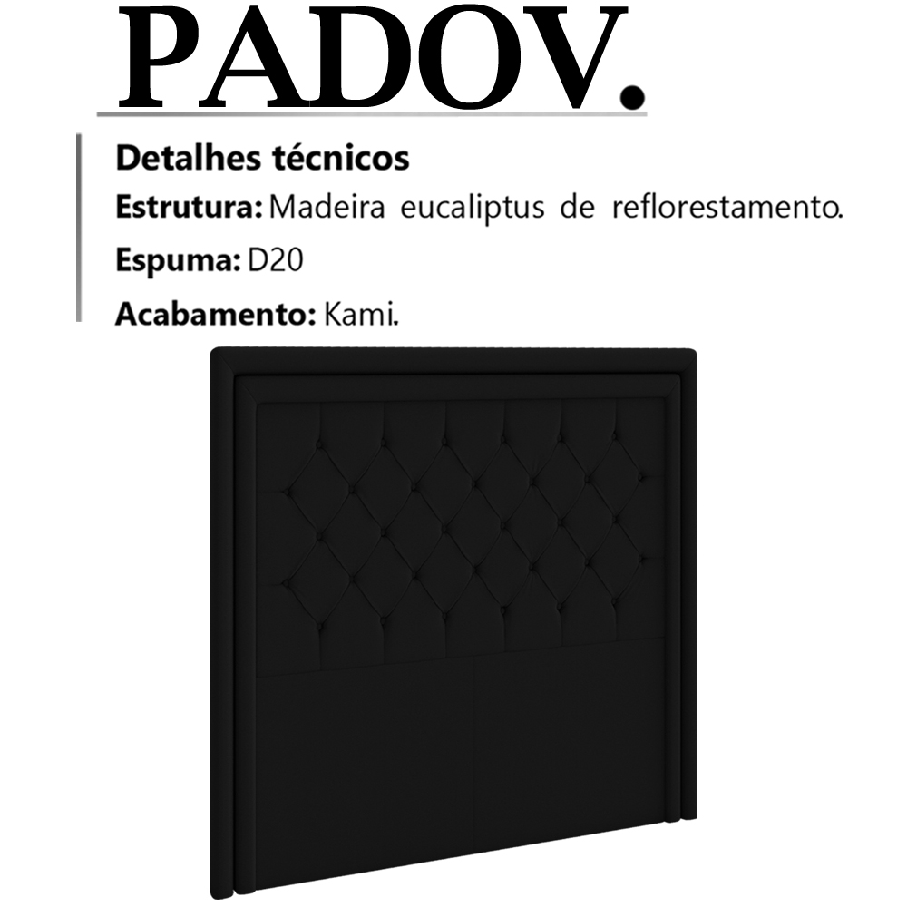 Cabeceira Solteiro 90 cm Padov Veludo SL 944 Peer