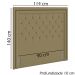 Cabeceira Solteiro 90 cm Padov Veludo SL 945 Peer