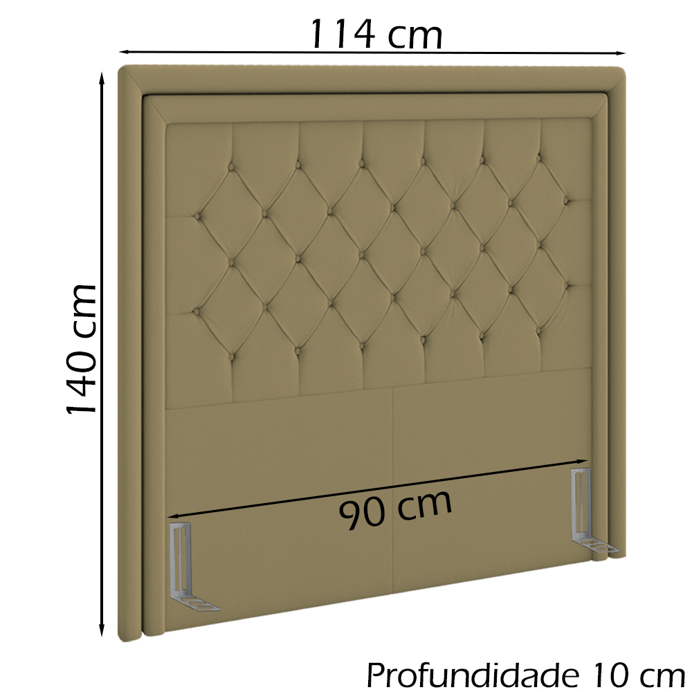 Cabeceira Solteiro 90 cm Padov Veludo SL 945 Peer