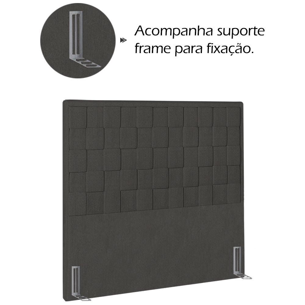 Cabeceira Solteiro 90 cm Priss Linho SL 74 Peer