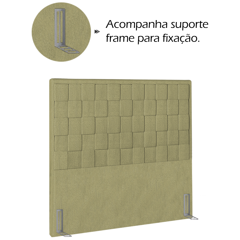 Cabeceira Solteiro 90 cm Priss Linho SL 75 Peer
