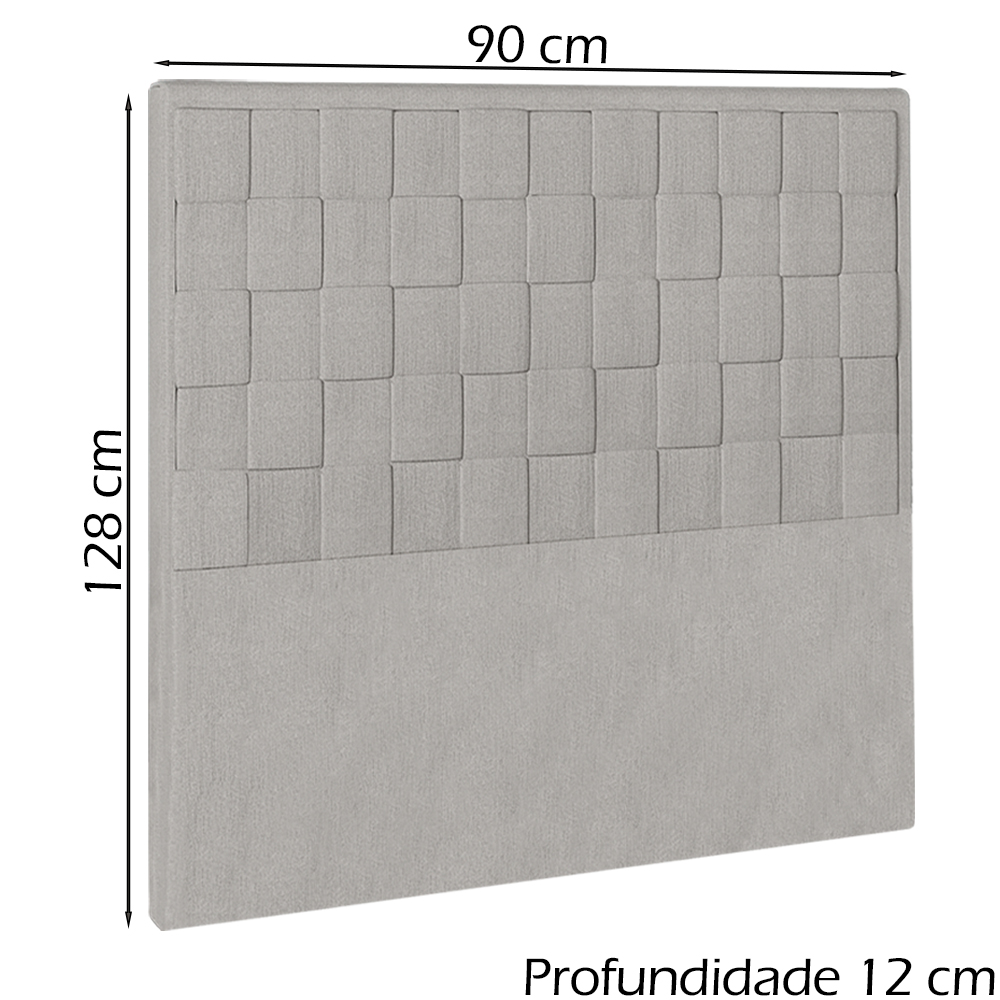 Cabeceira Solteiro 90 cm Priss Linho SL 76 Peer