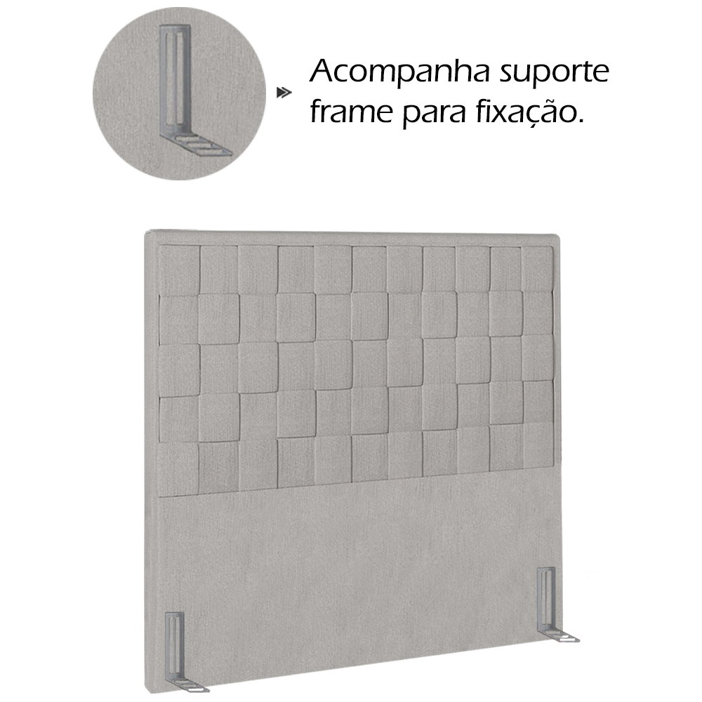 Cabeceira Solteiro 90 cm Priss Linho SL 76 Peer