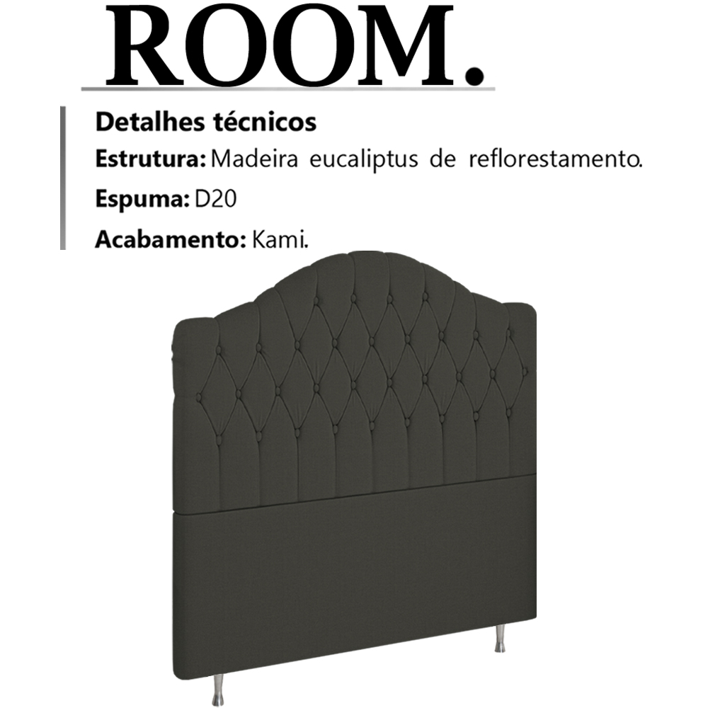 Cabeceira Solteiro 90 cm Room Linho SL 74 Peer
