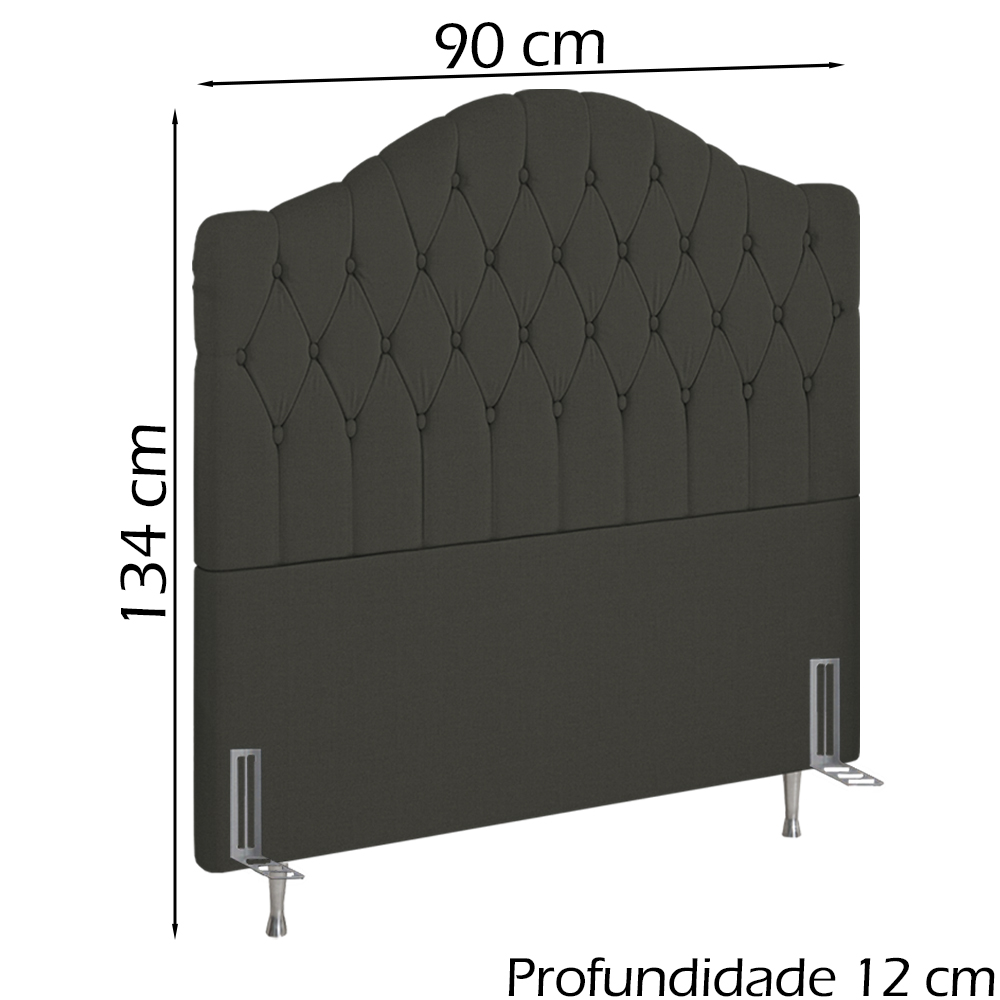 Cabeceira Solteiro 90 cm Room Linho SL 74 Peer