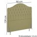 Cabeceira Solteiro 90 cm Room Linho SL 75 Peer