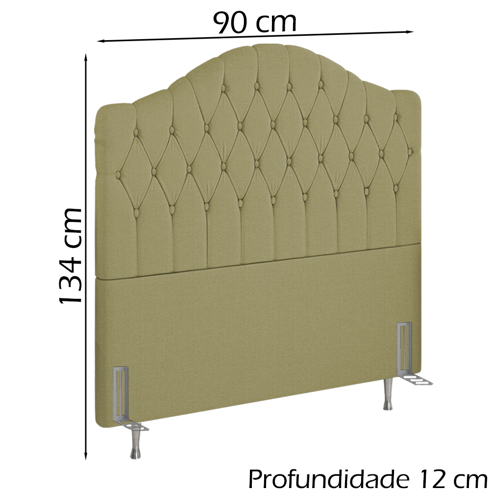 Cabeceira Solteiro 90 cm Room Linho SL 75 Peer