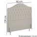 Cabeceira Solteiro 90 cm Room Linho SL 76 Peer