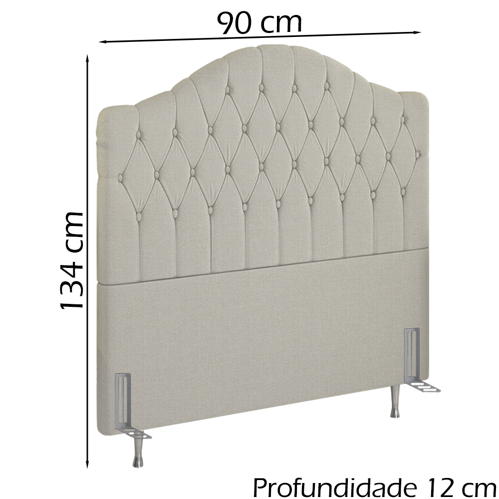 Cabeceira Solteiro 90 cm Room Linho SL 76 Peer
