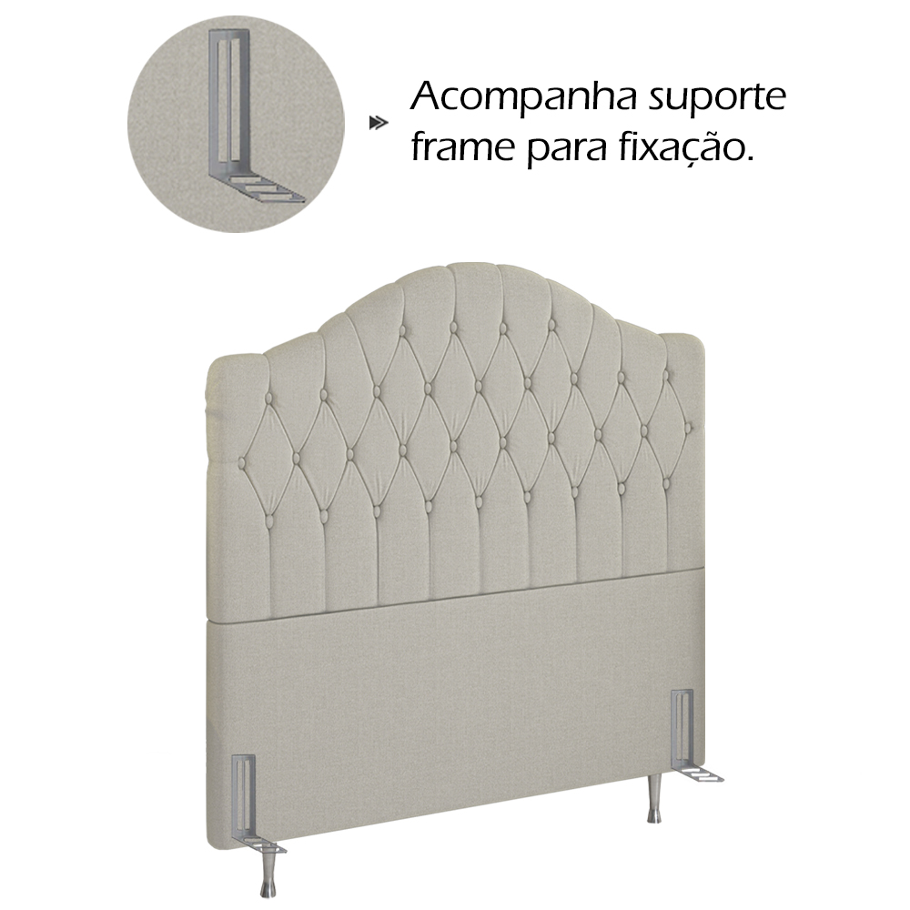 Cabeceira Solteiro 90 cm Room Linho SL 76 Peer