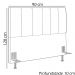 Cabeceira Solteiro 90 cm Sevill Veludo SL 942 Peer