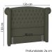 Cabeceira Solteiro 90 cm Valenn Linho SL 74 Peer