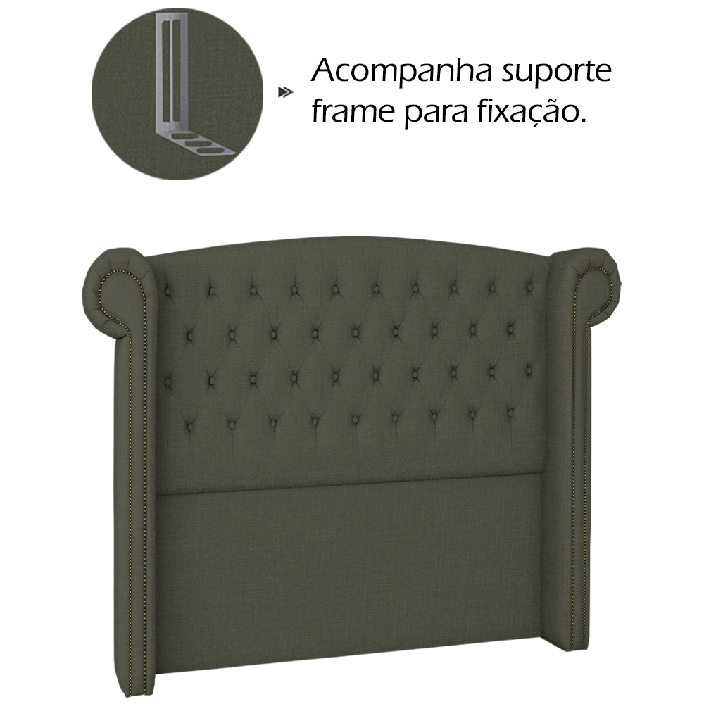 Cabeceira Solteiro 90 cm Valenn Linho SL 74 Peer