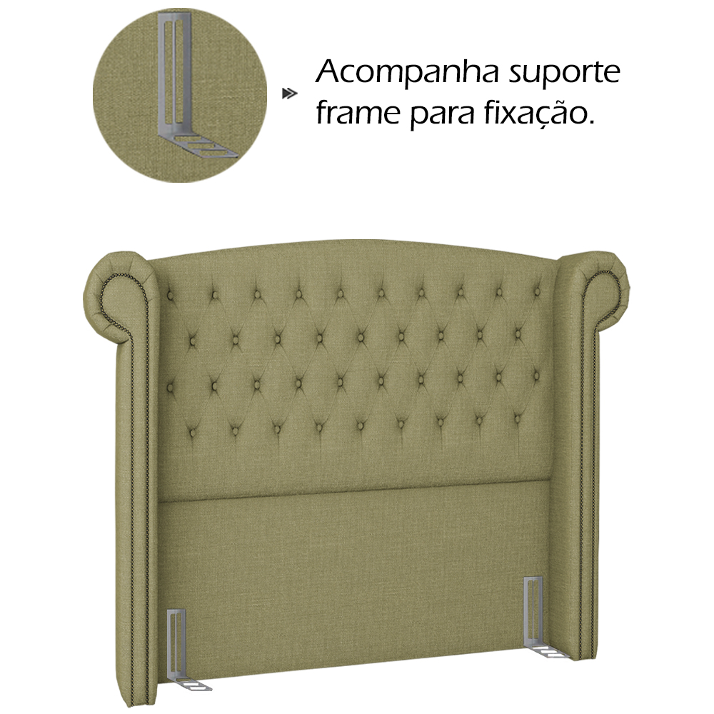 Cabeceira Solteiro 90 cm Valenn Linho SL 75 Peer