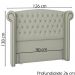 Cabeceira Solteiro 90 cm Valenn Linho SL 76 Peer