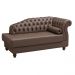 Chaise Estofada com Pés de Madeira Vega TCS-357 Marrom - Perfan