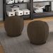 Kit 2 Puff Puf Para Sala Base Metal Chocolate Tull SL 942 Veludo Peer