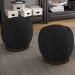 Kit 2 Puff Puf Para Sala Base Metal Chocolate Tull SL 944 Veludo Peer