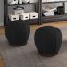Kit 2 Puff Puf Para Sala Base Metal Chocolate Tull SL 944 Veludo Peer