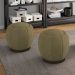 Kit 2 Puff Puf Para Sala Base Metal Chocolate Tull SL 945 Veludo Peer