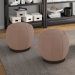 Kit 2 Puff Puf Para Sala Base Metal Chocolate Tull SL 949 Veludo Peer
