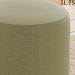Kit 2 Puff Puf Para Sala Base Metal Preto Saien Linho SL 75 Peer