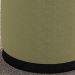 Kit 2 Puff Puf Para Sala Base Metal Preto Saien Linho SL 75 Peer