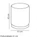 Kit 2 Puff Puf Para Sala Base Metal Preto Saien Linho SL 76 Peer