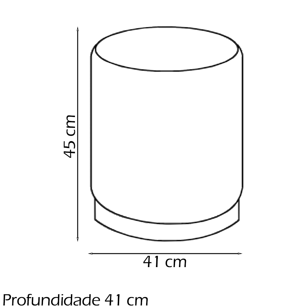 Kit 2 Puff Puf Para Sala Base Metal Preto Saien Linho SL 76 Peer