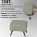 Kit 2 Puff Puf Para Sala Pes Madeira Trit Veludo SL 940 Peer