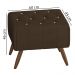 Kit 2 Puff Puf Para Sala Pes Madeira Trit Veludo SL 942 Peer