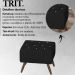 Kit 2 Puff Puf Para Sala Pes Madeira Trit Veludo SL 944 Peer