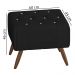 Kit 2 Puff Puf Para Sala Pes Madeira Trit Veludo SL 944 Peer