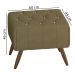 Kit 2 Puff Puf Para Sala Pes Madeira Trit Veludo SL 945 Peer
