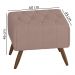 Kit 2 Puff Puf Para Sala Pes Madeira Trit Veludo SL 949 Peer