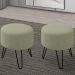 Kit 2 Puff Puf Para Sala Pes Metal Small Veludo SL 940 Peer