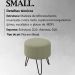 Kit 2 Puff Puf Para Sala Pes Metal Small Veludo SL 940 Peer