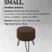 Kit 2 Puff Puf Para Sala Pes Metal Small Veludo SL 942 Peer