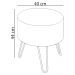 Kit 2 Puff Puf Para Sala Pes Metal Small Veludo SL 942 Peer
