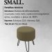 Kit 2 Puff Puf Para Sala Pes Metal Small Veludo SL 945 Peer