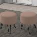 Kit 2 Puff Puf Para Sala Pes Metal Small Veludo SL 949 Peer