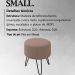 Kit 2 Puff Puf Para Sala Pes Metal Small Veludo SL 949 Peer