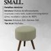 Kit 2 Puff Puf Para Sala Pes Palito Small Veludo SL 940 Peer