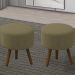 Kit 2 Puff Puf Para Sala Pes Palito Small Veludo SL 945 Peer