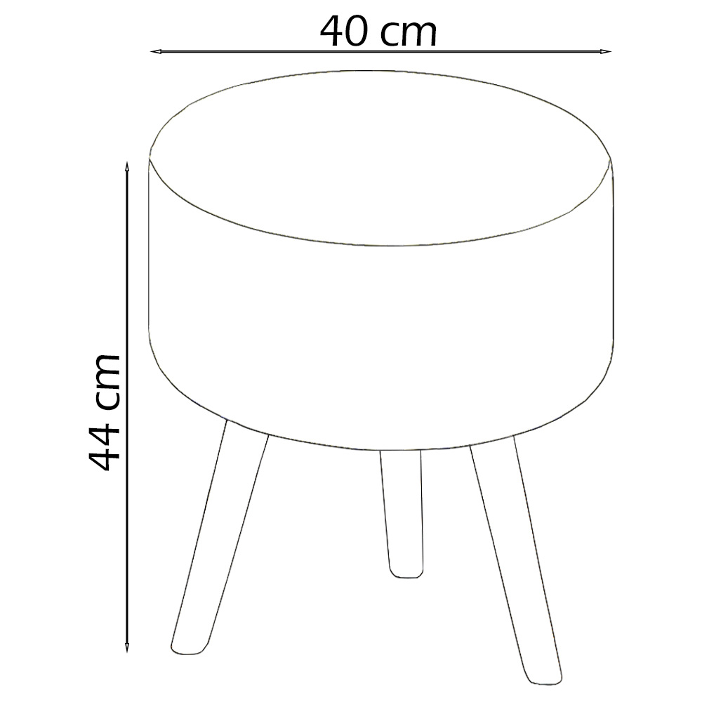 Kit 2 Puff Puf Para Sala Pes Palito Small Veludo SL 945 Peer