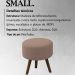 Kit 2 Puff Puf Para Sala Pes Palito Small Veludo SL 949 Peer
