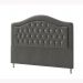 Cabeceira Belize Com Strass 140 TCA-945 Veludo Marrom Perfan Móveis
