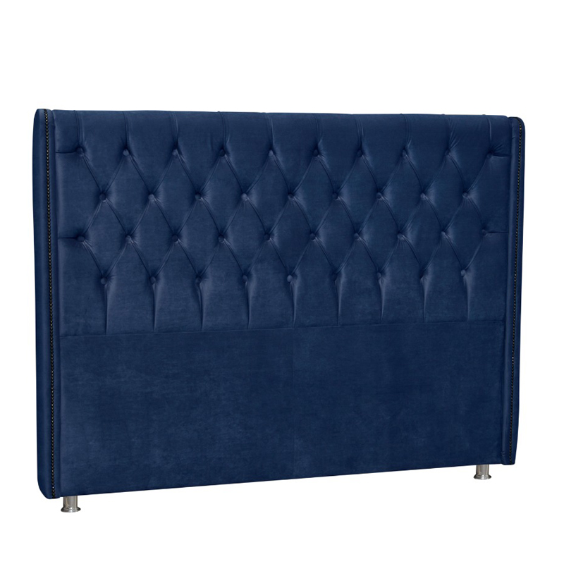 Cabeceira Firenze 140 TCA-957 Veludo Azul Perfan Móveis